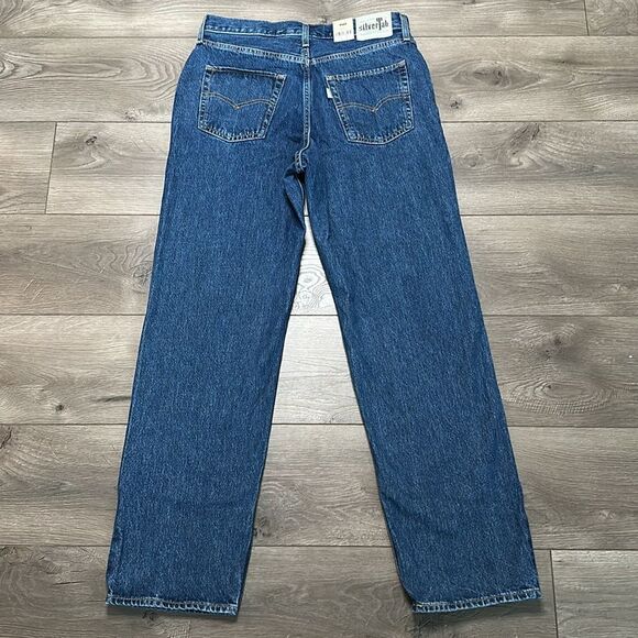 Levi’s Silver Tab 94 Baggy Mid Rise Straight Leg Blue Jeans Size 30 - Picture 5 of 13